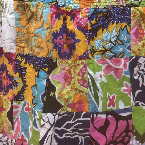 J.Crew Factory Womens Cotton Patchwork Babydoll Top / Blouse Size 14 - Picture 4 of 7